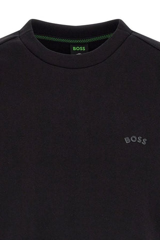 Hugo Boss Elegant Black Cotton Round Neck Sweatshirt - Ginchy