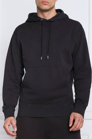 Hugo Boss Elegant Dark Blue Cotton Hooded Sweatshirt - Ginchy