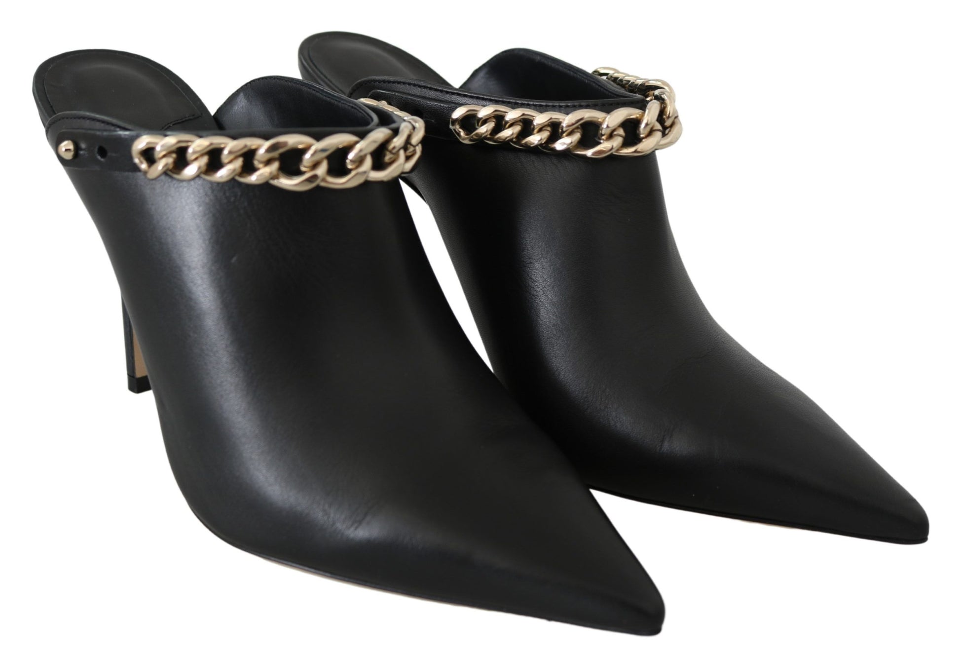 Jimmy Choo Elegant Black Gold Leather Pumps - Ginchy