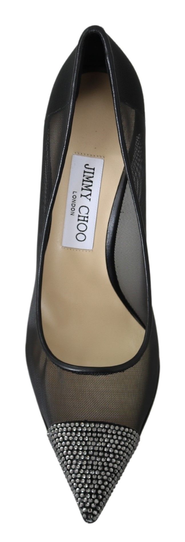 Jimmy Choo Elegant Black Mesh Crystal Pumps - Ginchy