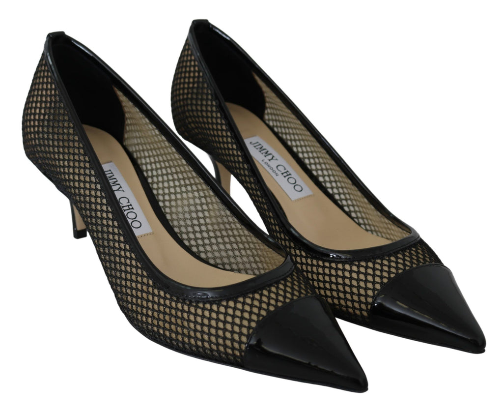 Jimmy Choo Chic Patent Mesh Pointed Pumps - Ginchy