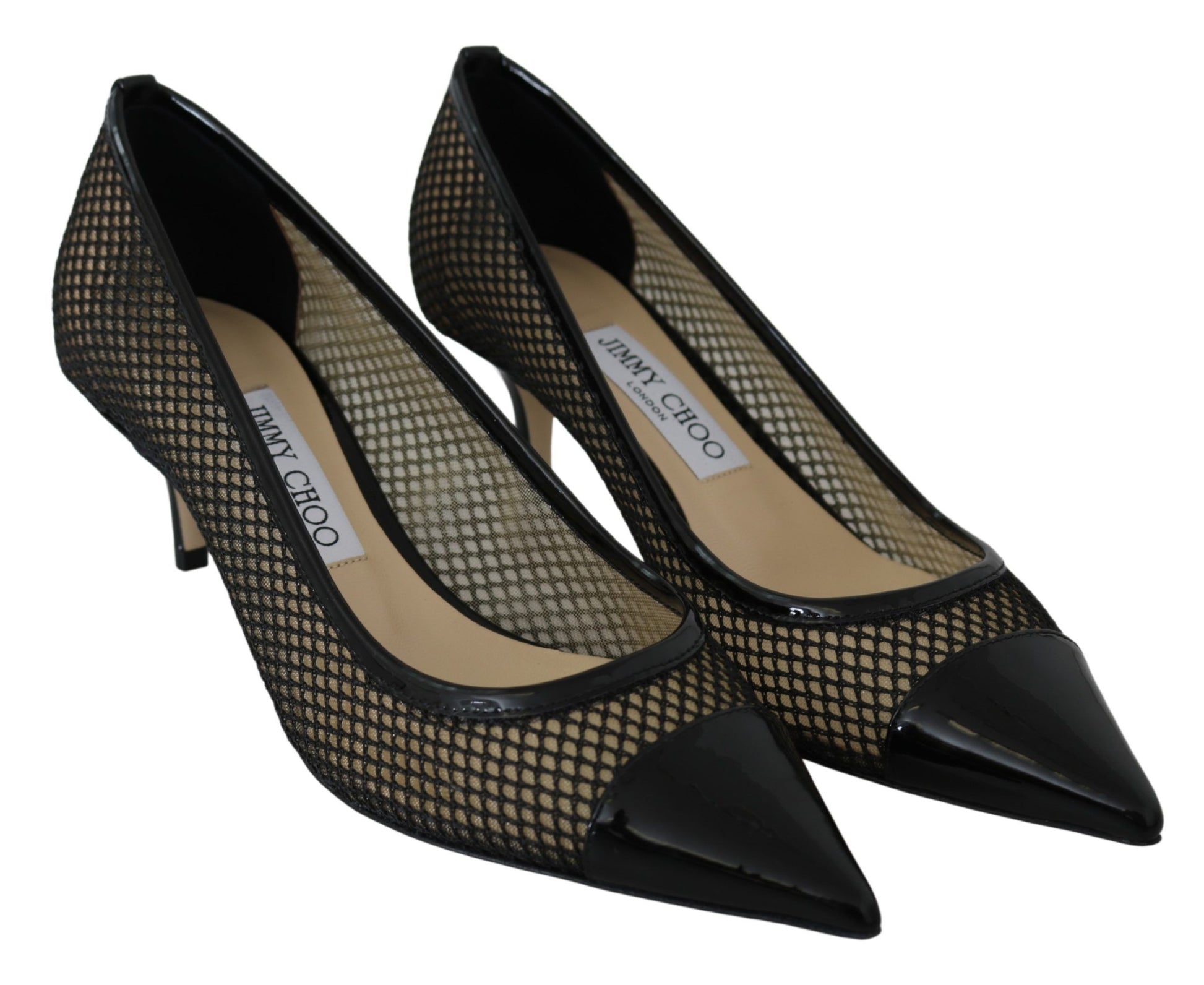Jimmy Choo Chic Patent Mesh Pointed Pumps - Ginchy