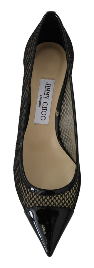 Jimmy Choo Chic Patent Mesh Pointed Pumps - Ginchy