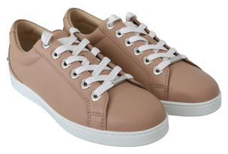 Jimmy Choo Powder Pink Nappa Leather Sneakers - Ginchy