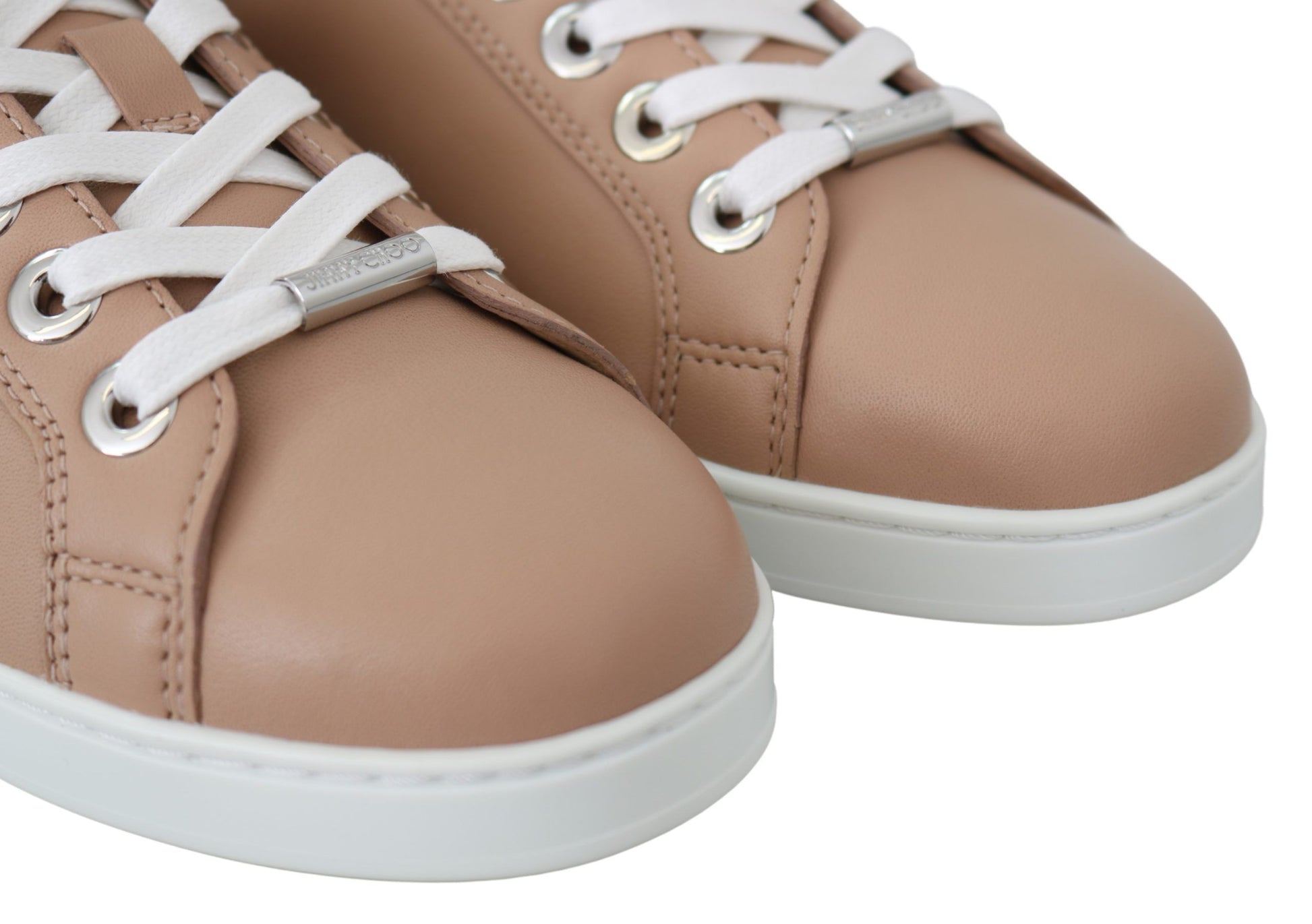 Jimmy Choo Powder Pink Nappa Leather Sneakers - Ginchy