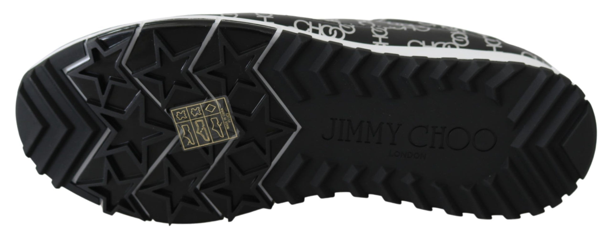 Jimmy Choo Elegant Black & Silver Leather Sneakers - Ginchy
