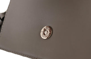 Karl Lagerfeld Elegant Grey Leather Crossbody Bag - Ginchy