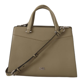 Karl Lagerfeld Enchanting Sage Green Leather Tote - Ginchy