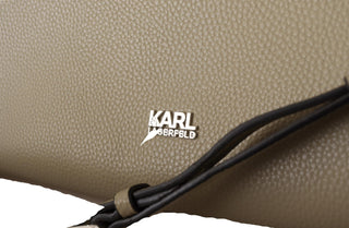 Karl Lagerfeld Enchanting Sage Green Leather Tote - Ginchy