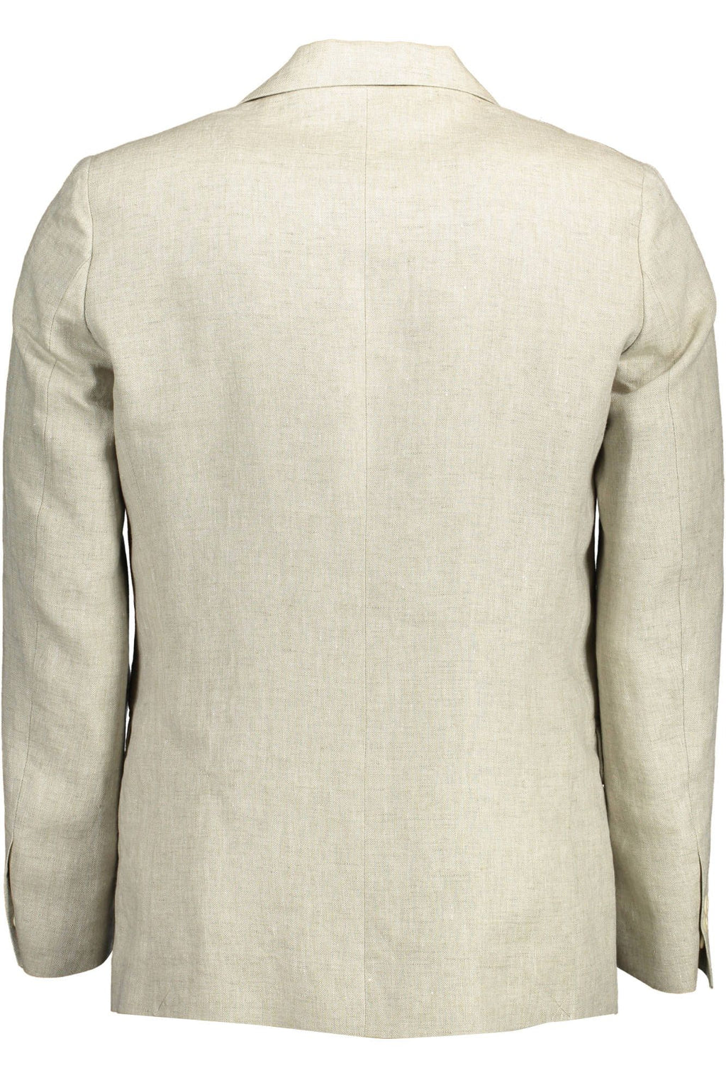 Gant Beige Linen Classic Jacket with Logo Detailing - Ginchy