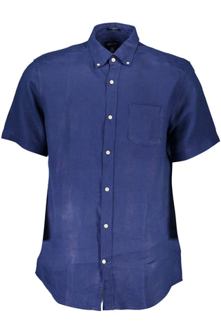 Gant Elegant Blue Linen Button-Down Shirt - Ginchy