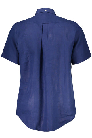 Gant Elegant Blue Linen Button-Down Shirt - Ginchy
