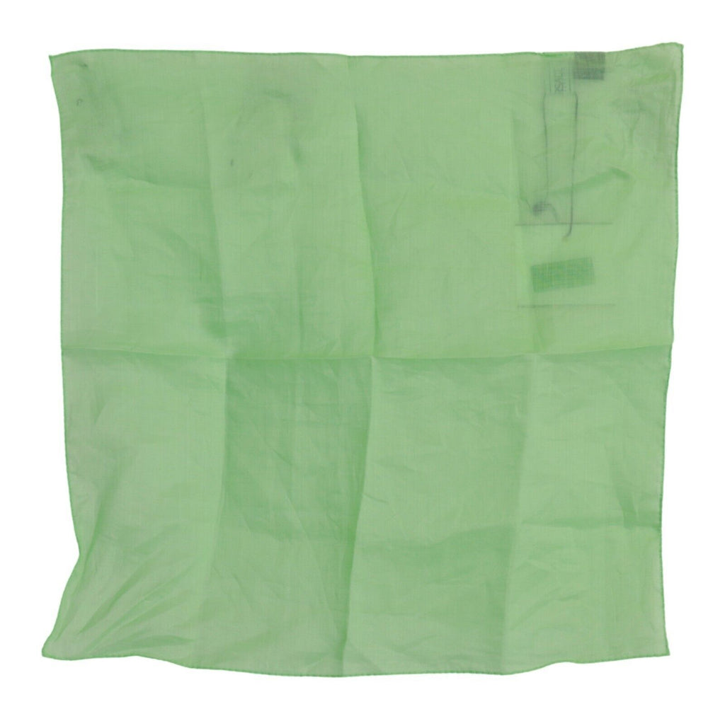 Versace Apple Green Linen Square Foulard Head Wrap Scarf - Ginchy