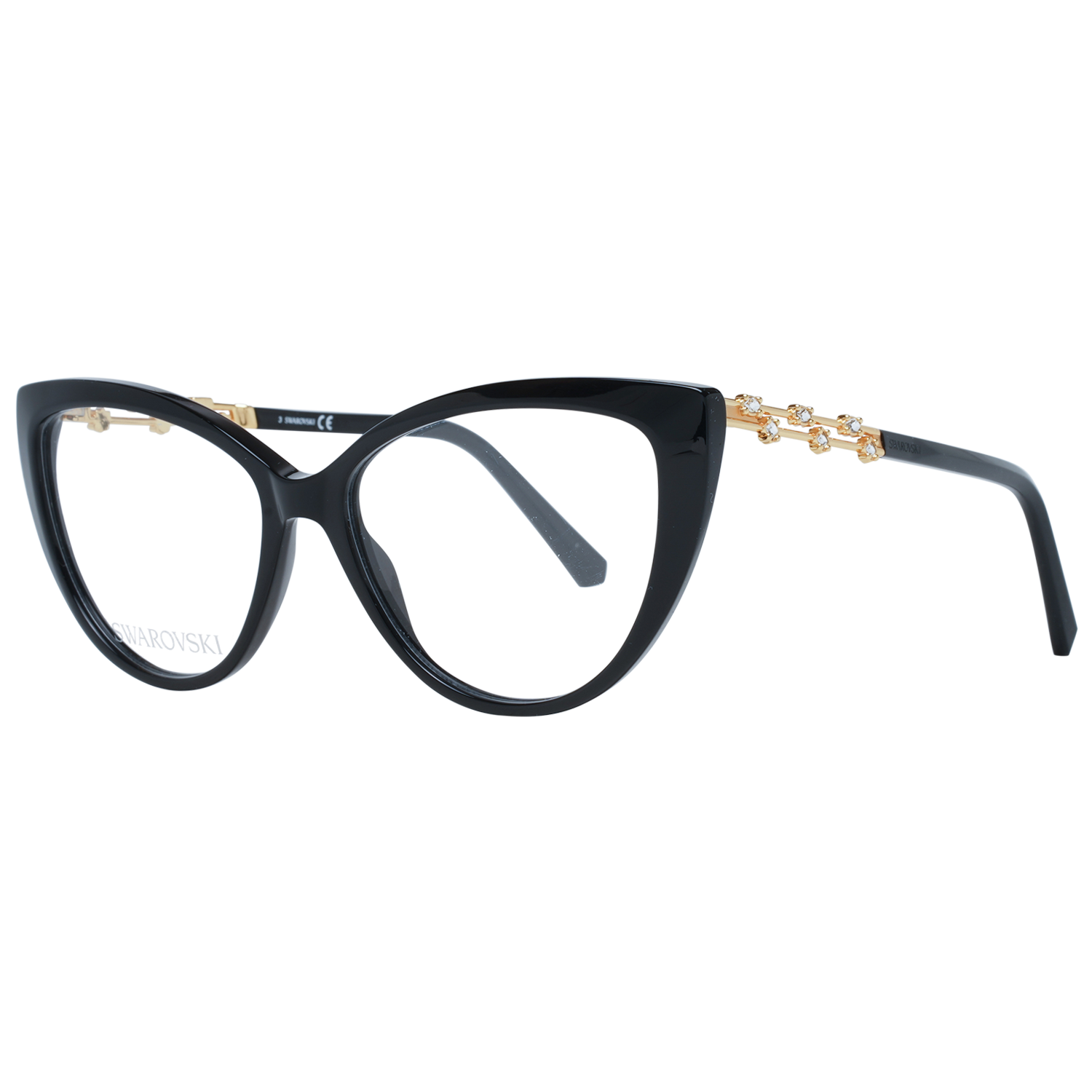 Swarovski Elegant Black Cat Eye Designer Eyeglasses - Ginchy