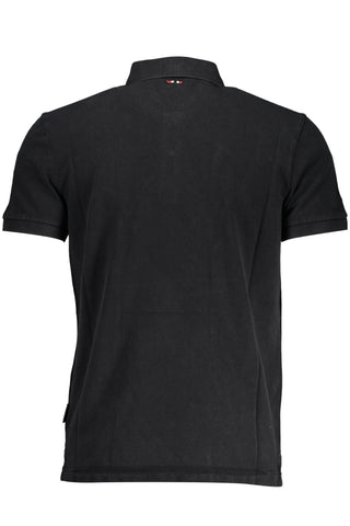 Napapijri Classic Black Embroidered Polo Shirt - Ginchy
