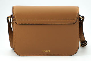 Versace Elegant Calf Leather Shoulder Bag in Brown - Ginchy