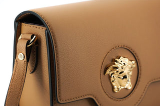 Versace Elegant Calf Leather Shoulder Bag in Brown - Ginchy