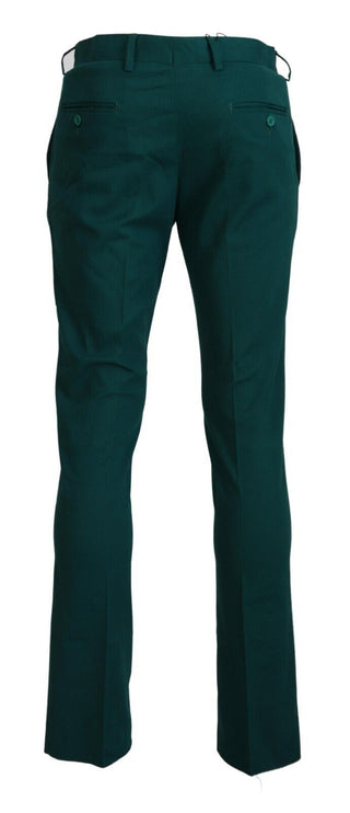 BENCIVENGA Green Straight Fit Men Formal Trousers Pants - Ginchy