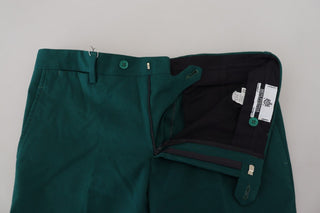 BENCIVENGA Green Straight Fit Men Formal Trousers Pants - Ginchy