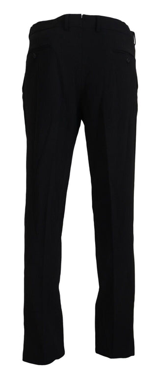 BENCIVENGA Black Straight Fit Men Formal Trousers Pants - Ginchy