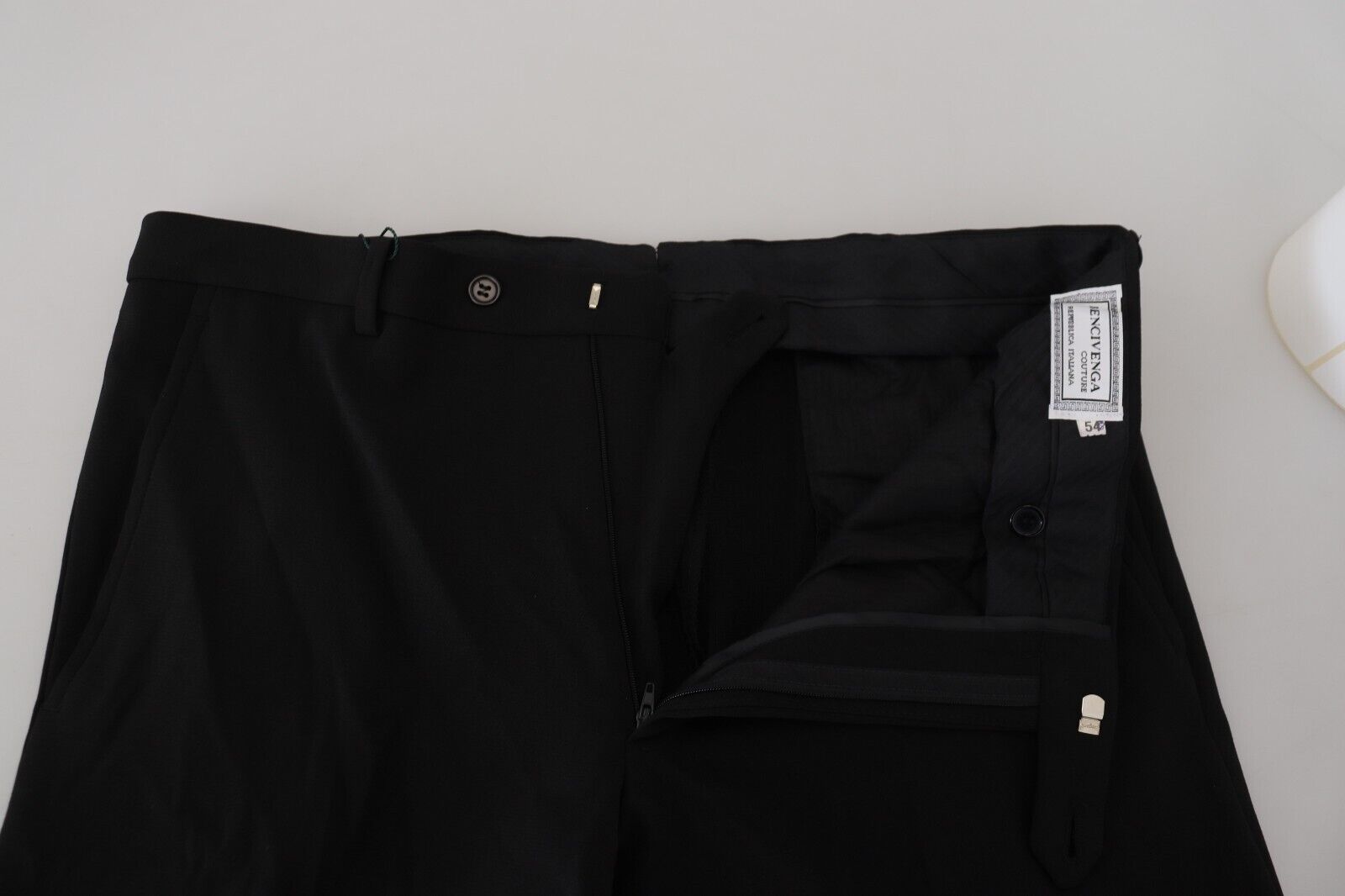 BENCIVENGA Black Straight Fit Men Formal Trousers Pants - Ginchy