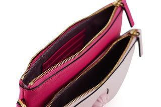 Versace Elegant Pink Leather Pouch Clutch - Ginchy