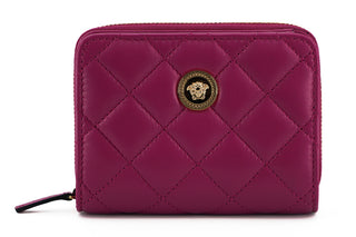 Versace Elegant Purple Quilted Leather Wallet - Ginchy