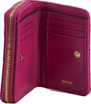 Versace Elegant Purple Quilted Leather Wallet - Ginchy