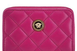 Versace Elegant Purple Quilted Leather Wallet - Ginchy