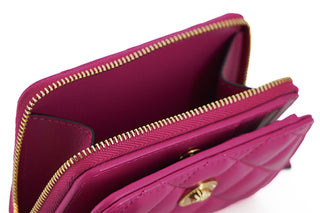 Versace Elegant Purple Quilted Leather Wallet - Ginchy