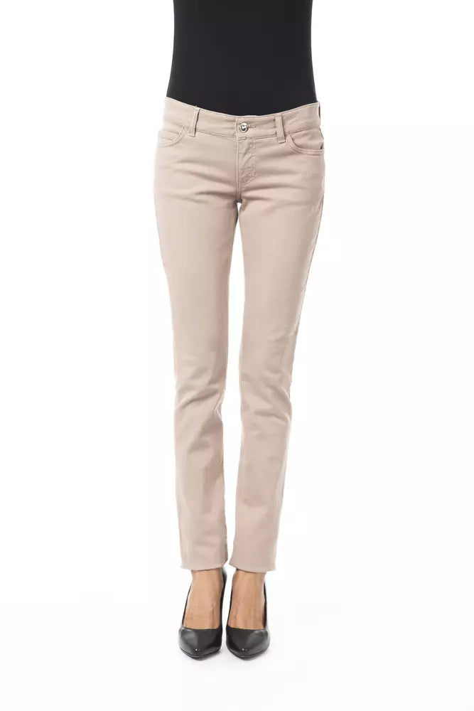 BYBLOS Beige Cotton Women Pants - Ginchy