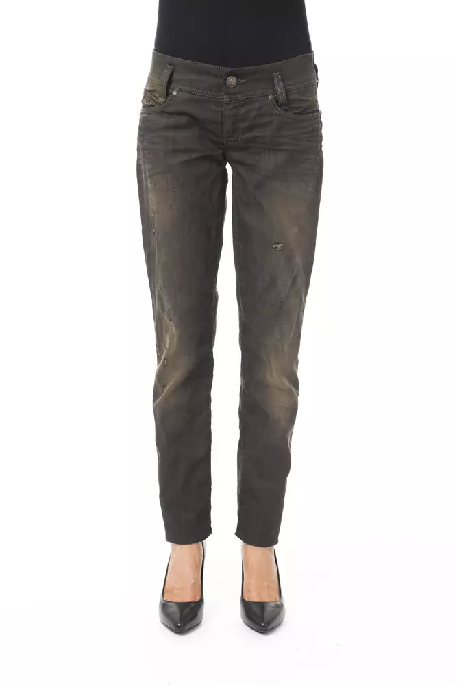 BYBLOS Black Cotton Women Jeans - Ginchy