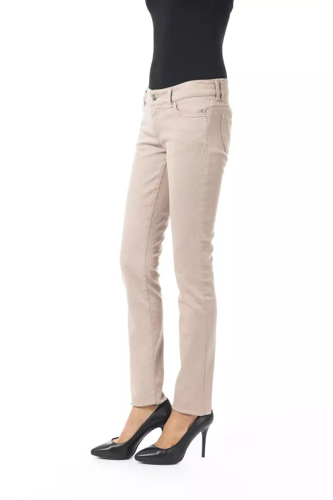 BYBLOS Beige Cotton Women Pants - Ginchy