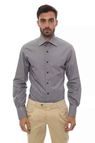 Billionaire Italian Couture Black Cotton Men Shirt
