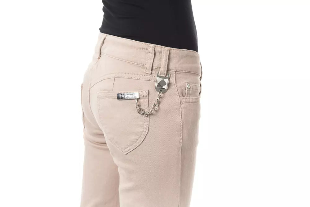 BYBLOS Beige Cotton Women Pants - Ginchy