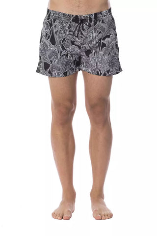 Roberto Cavalli Sport Black Polyester Men Swimsuit - Ginchy