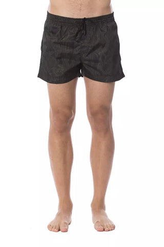 Roberto Cavalli Sport Army Polyester Men Swimwear - Ginchy