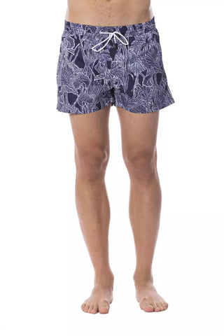 Roberto Cavalli Sport Blue Polyester Men Swimsuit - Ginchy