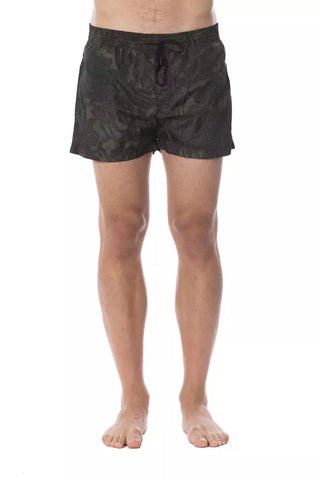 Roberto Cavalli Sport Army Polyester Men Swimwear - Ginchy
