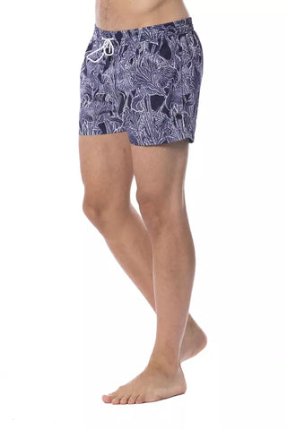 Roberto Cavalli Sport Blue Polyester Men Swimsuit - Ginchy