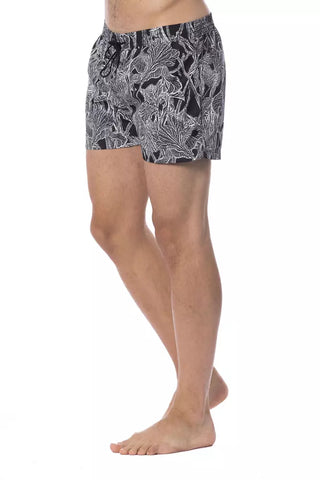 Roberto Cavalli Sport Black Polyester Men Swimsuit - Ginchy