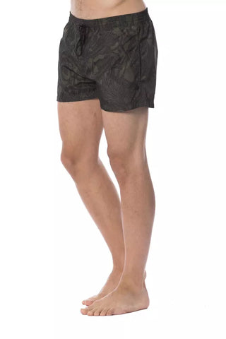 Roberto Cavalli Sport Army Polyester Men Swimwear - Ginchy
