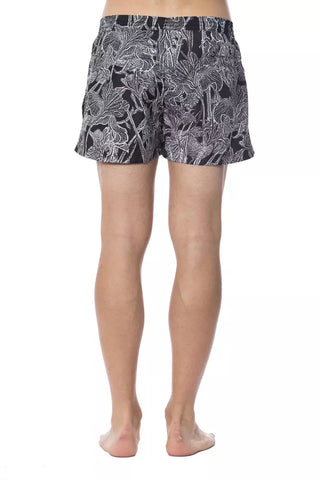 Roberto Cavalli Sport Black Polyester Men Swimsuit - Ginchy