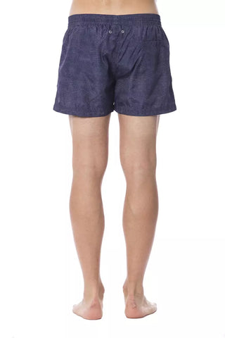 Roberto Cavalli Sport Blue Polyester Men's Swim Trunk - Ginchy
