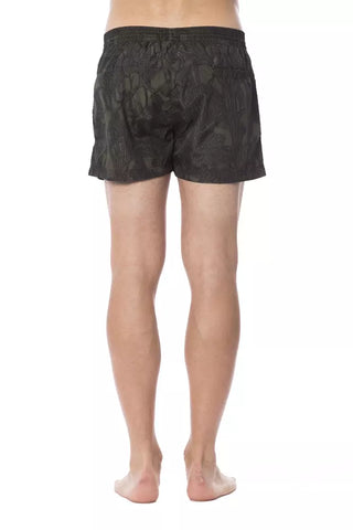 Roberto Cavalli Sport Army Polyester Men Swimwear - Ginchy