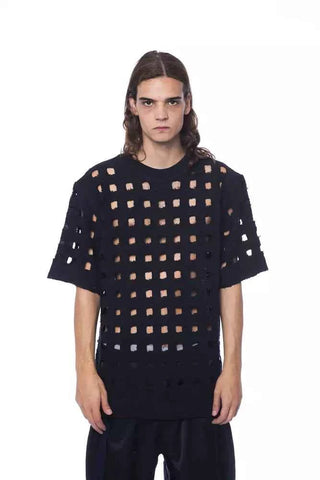 Nicolo Tonetto Black Cotton Men T-Shirt