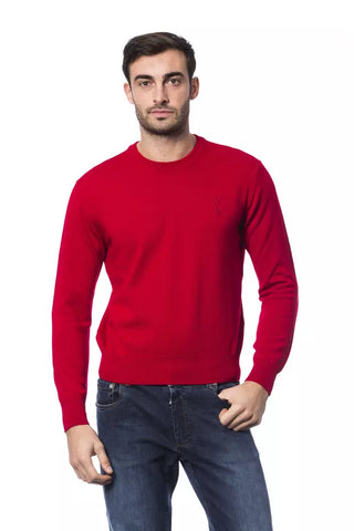 Billionaire Italian Couture Red Merino Wool Men Sweater - Ginchy