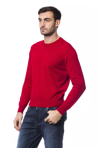 Billionaire Italian Couture Red Merino Wool Men Sweater - Ginchy
