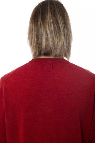 Billionaire Italian Couture Red Merino Wool Men Sweater - Ginchy