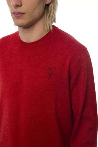 Billionaire Italian Couture Red Merino Wool Men Sweater - Ginchy